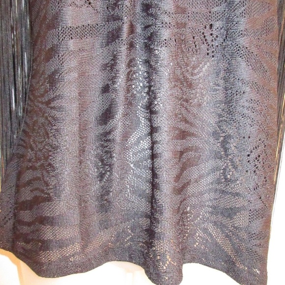 Sky Off Shoulder Fringe Black Top Lace NWT Sexy - Picture 3 of 4